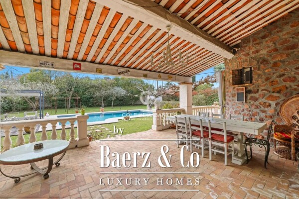 photo 3 MOUGINS: CLOSE TO INTERNATIONAL SCHOOLS - PROVENCAL VILLA 5 BEDROOMS WITH POOL AND MAGNIFICENT LANDSCAPED LAND